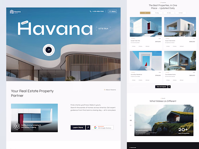 Havana — Luxury Real Estate Website (Framer)