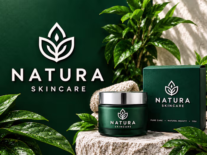 NATURA | Minimalist Skincare Logo & Brand Identity