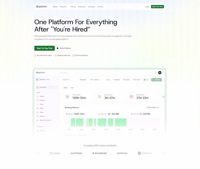 Designing & Building KpiClock SaaS Marketing Website