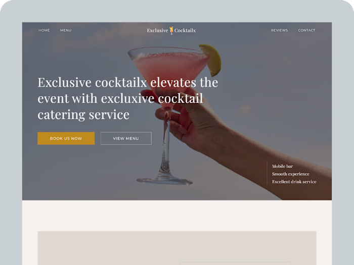 CocktailX | Cocktail Mixing Service Website