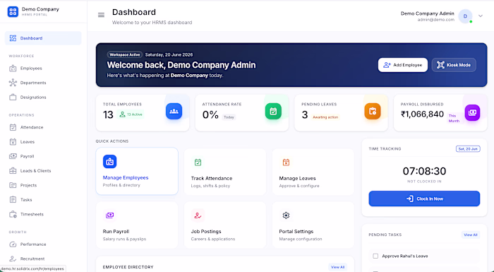 Enterprise HRMS & Payroll System