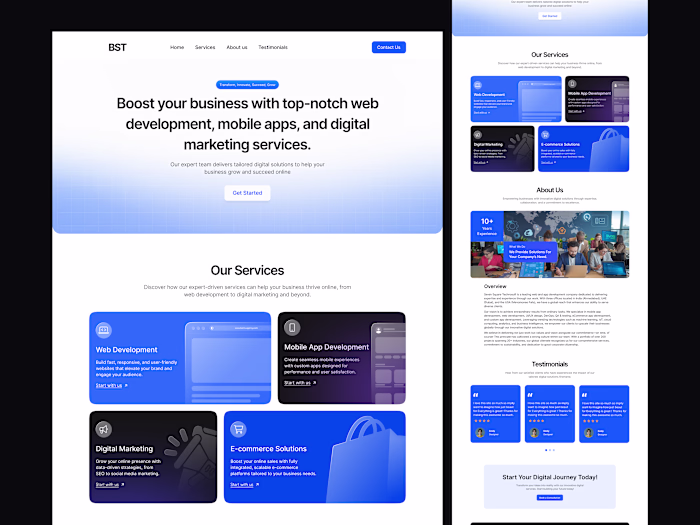 Modern Website Design for Digital Solutions Company