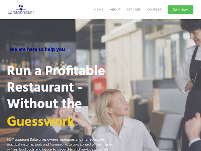 Online Course Development For Restaurant Owners.
