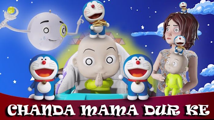 चंदा मामा दूर के Chanda Mama Door Ke I 3D Hindi Rhymes For Children | Hindi Poem | CTOG TV
