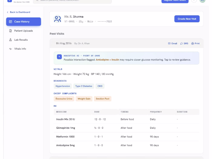 AI-assisted EMR