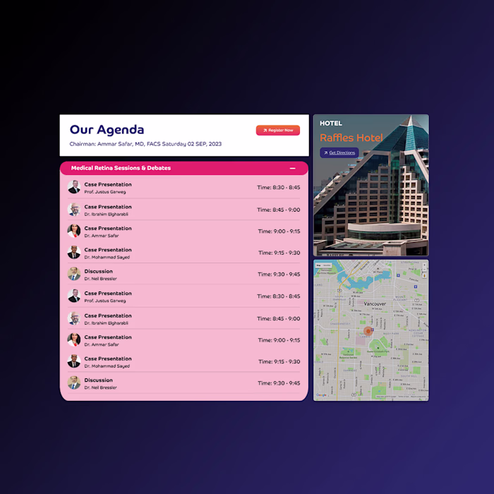 A bold, event-focused website experience designed to elevate...