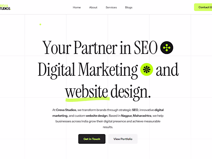 Personal Studio Website for Lead Generation