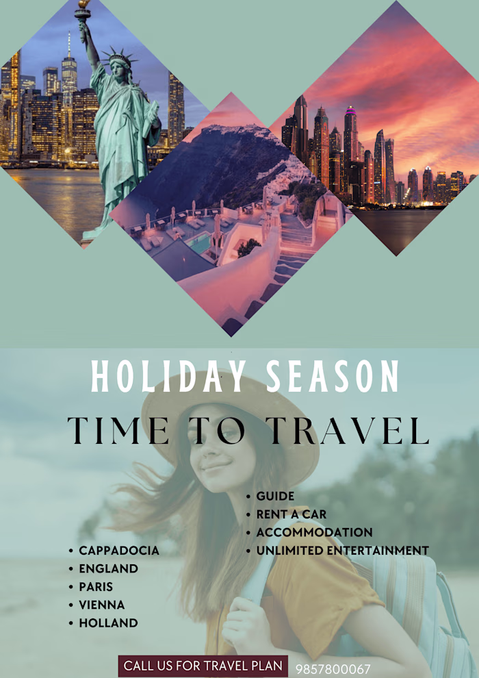 Flyer for travelling on Behance