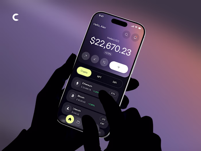 Crypto Wallet & Portfolio Mobile App UI Design