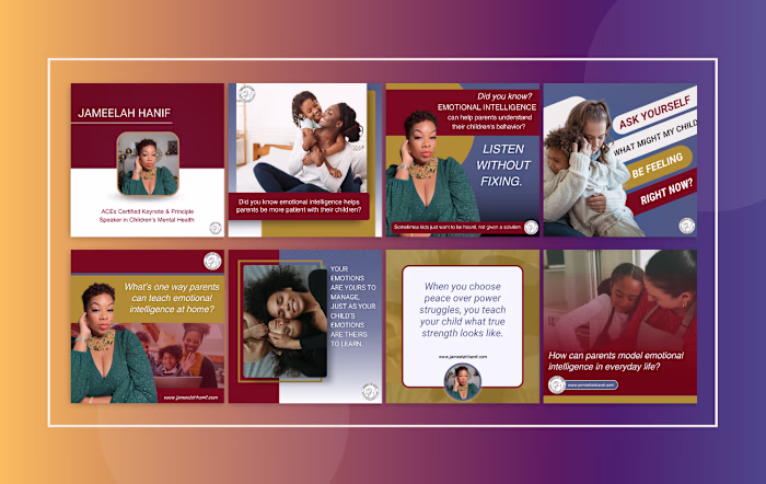 Created engaging social media content