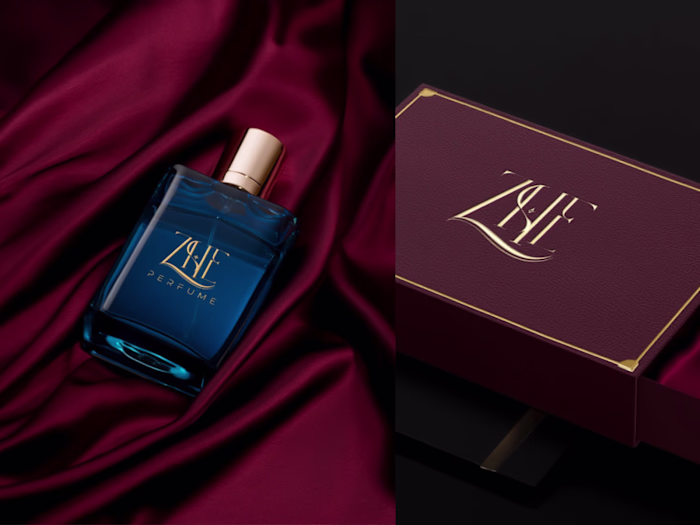 Innovative Logo & Visual Identity Design for ZHE Perfume