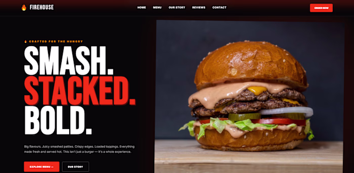A modern, responsive restaurant website