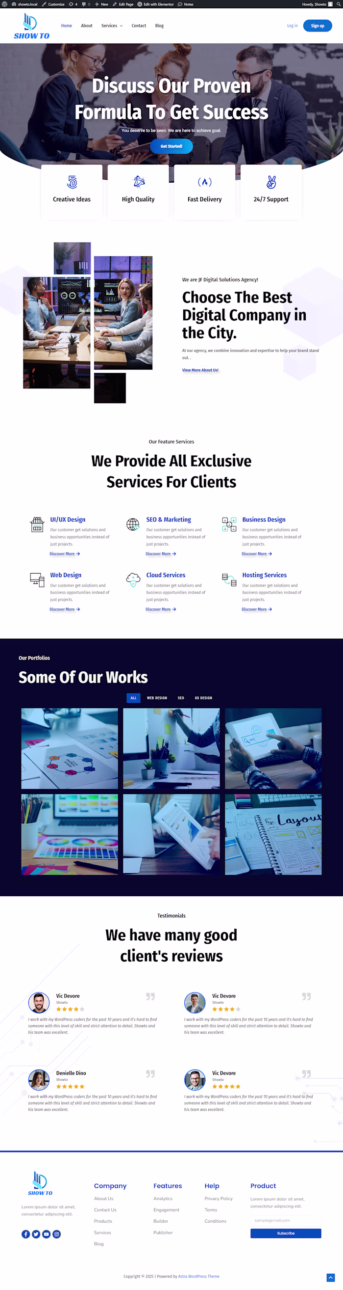 Responsive WordPress Agency Website