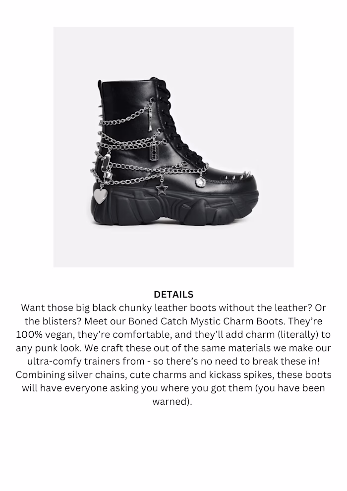 Spec Work - Koi Footwear Product Description