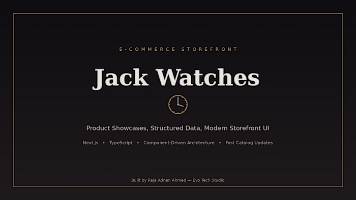 Jack Watches an e-commerce storefront