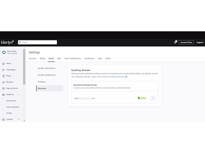 Klaviyo and Shopify Branded Domain Email Sending
