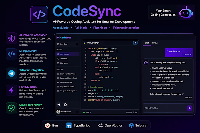 CodeSync is an AI-powered coding