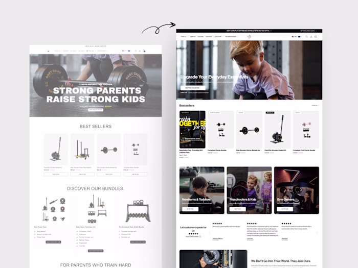 Complete Shopify Store Redesign for Baby Gains