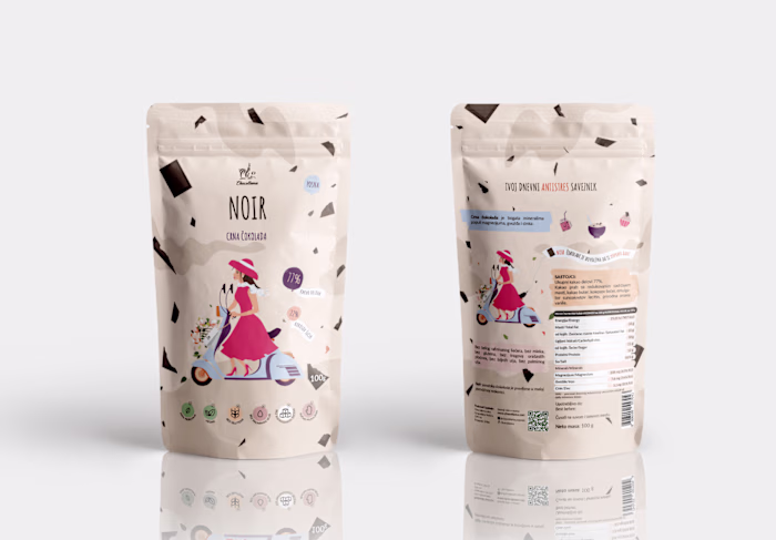 Chocolate pouch design