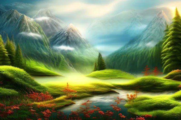 I will create flat landscape