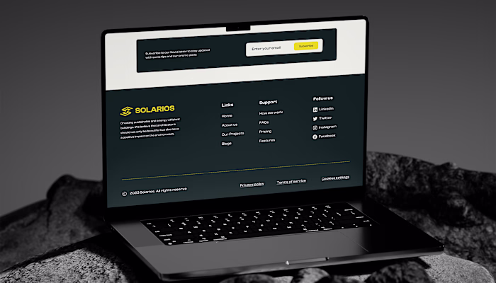 SOLARIOS - Brand Identity & UX Website Design