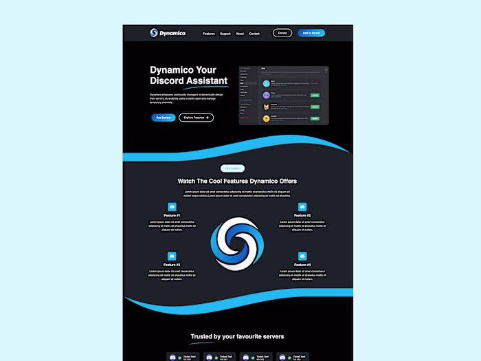 Discord bot Branding & Website design