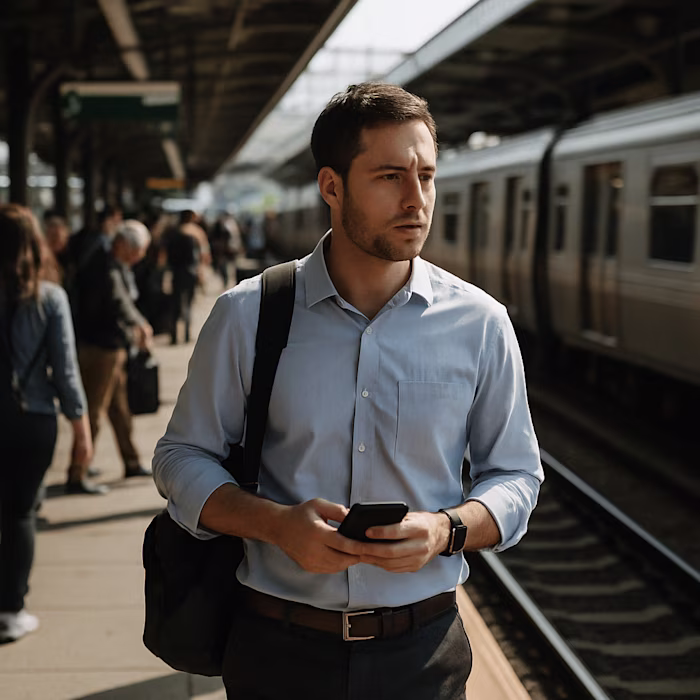 Moments in Transit – Candid Portraits at the Station