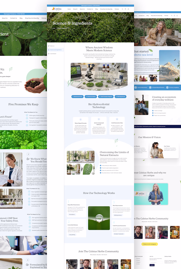 Celsius Herbs, Natural Wellness Website