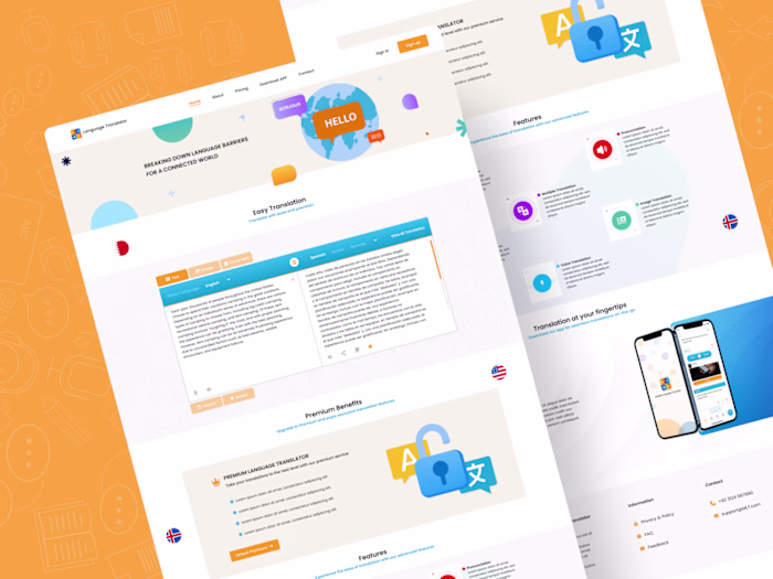 Language Translator Website Design
