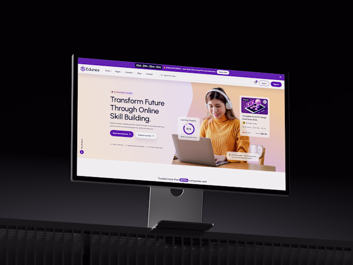 Designed a modern online learning