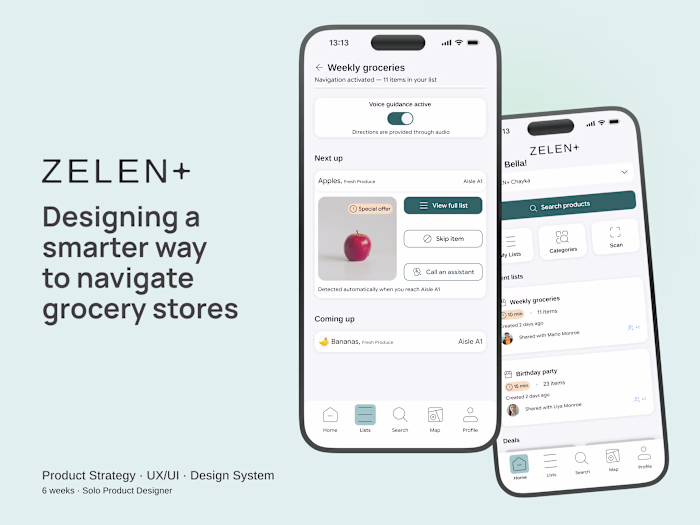 ZELEN+ — Grocery Navigation Product Design