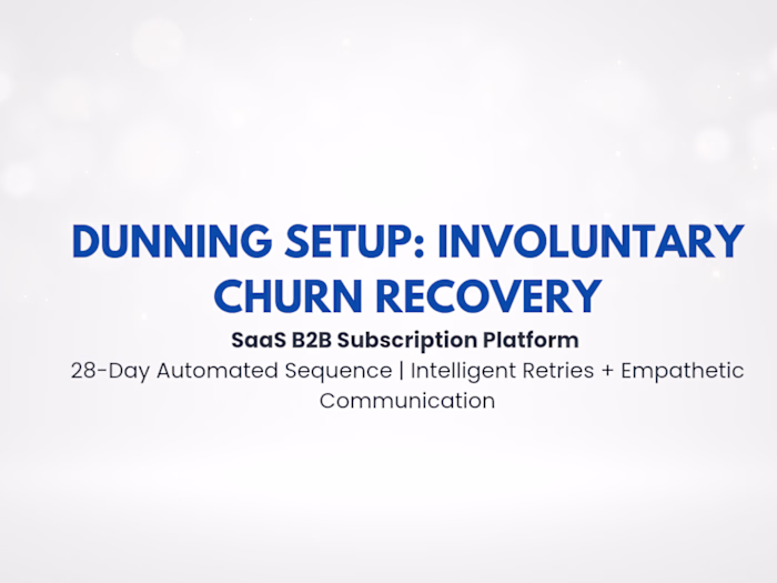 Dunning Setup for Involuntary Churn Recovery