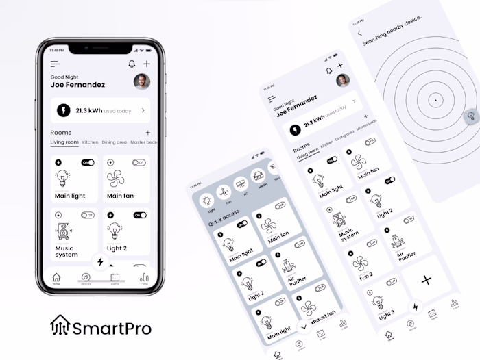 SmartPro - Smart Home Application UI