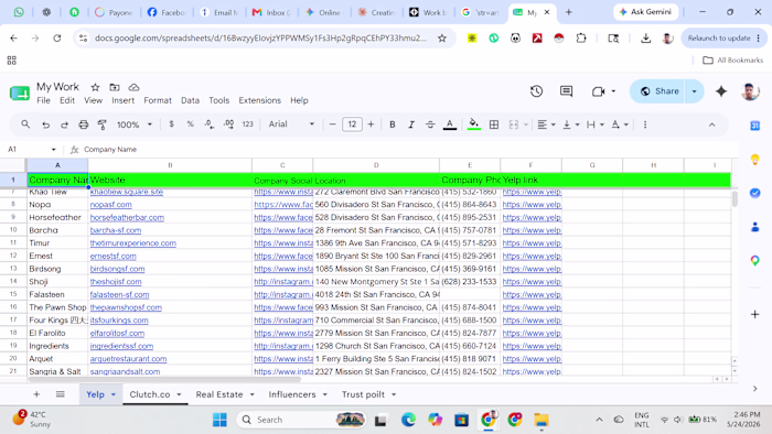 I find Resturants Data Using