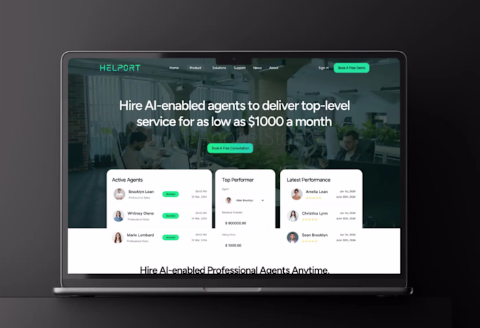 Helport - Redesigning an application & website for a NASDAQ IPO