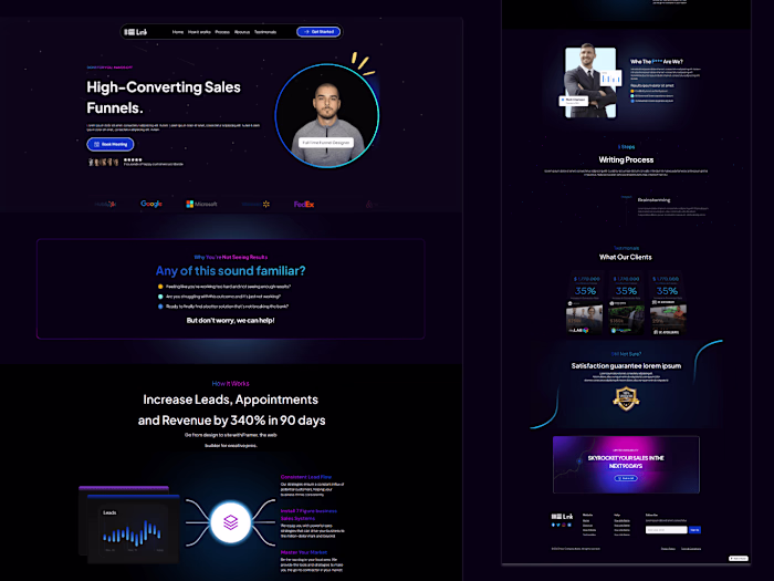 Sales Funnel Landing Page Built in Framer
