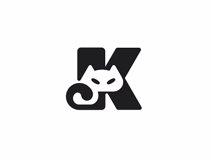 Letter K Cat Exclusive logo design by Anh Do – Anhdodes – Lo...