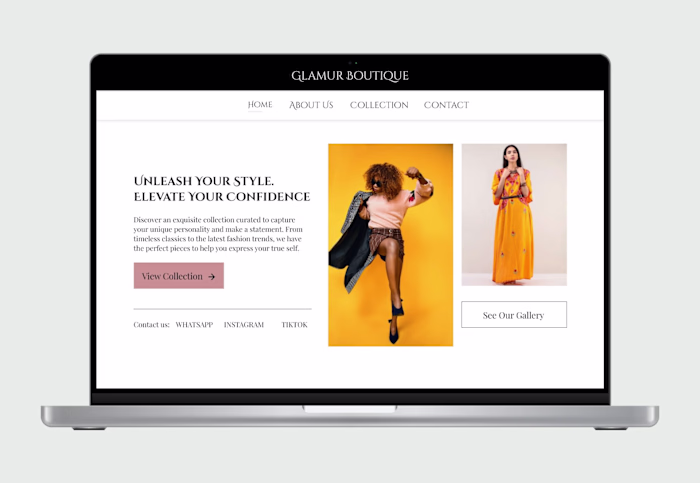 Fashion Flourish: Crafting Glamur's Online Presence