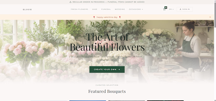 This project is a boutique florist