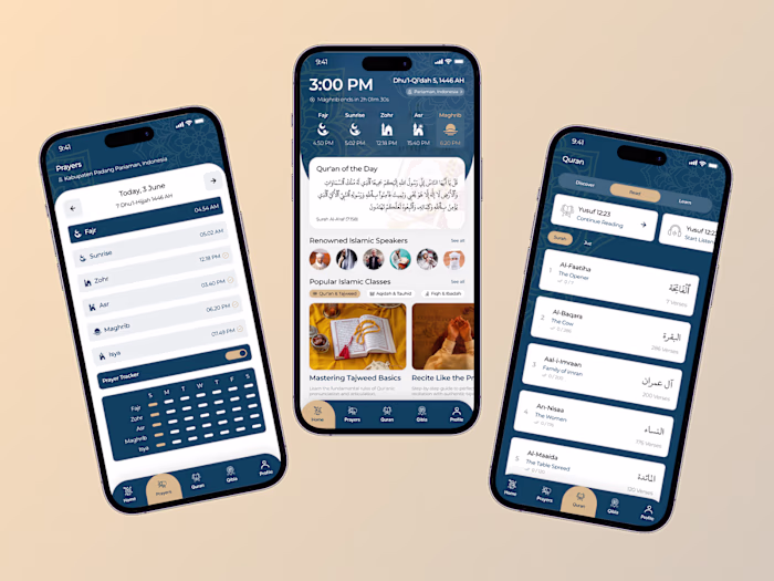 Ihsan Islamic Mobile App Design