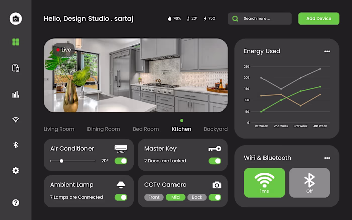 Home Dashboard Desktop Prototype