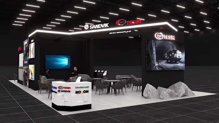 Sandvik – Exhibition Booth Design (162m²) | MINEX 2025