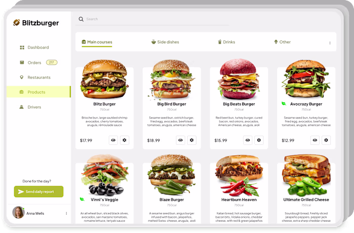 Restaurant management and delivery tracking system.