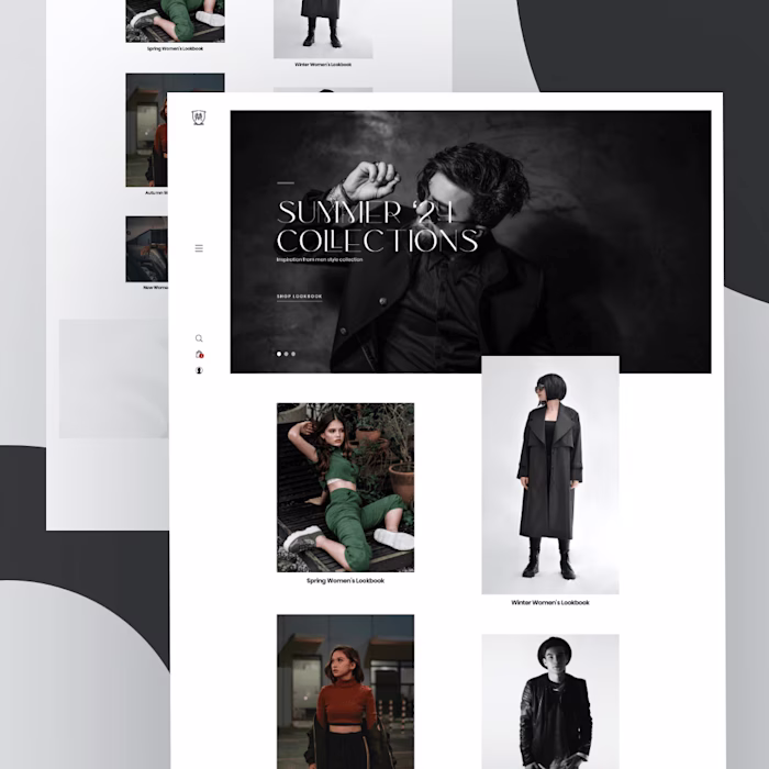 Masimmo Dutti UI Product landing page