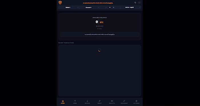 Privacy focused Non-Custodial bitcoin wallet