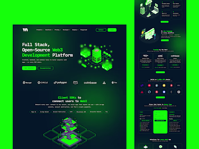 Web3 Development Platform Product Landing Page