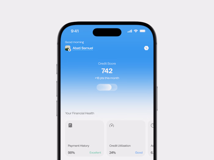 Designed a credit score platform