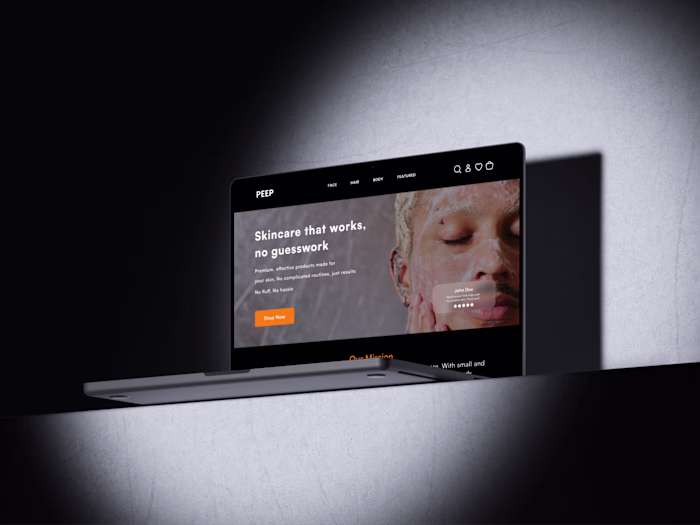 Peepmen Skincare Website Redesign