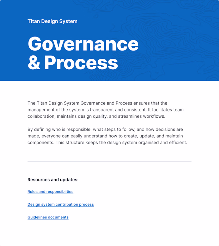 Design system governance — Fugro