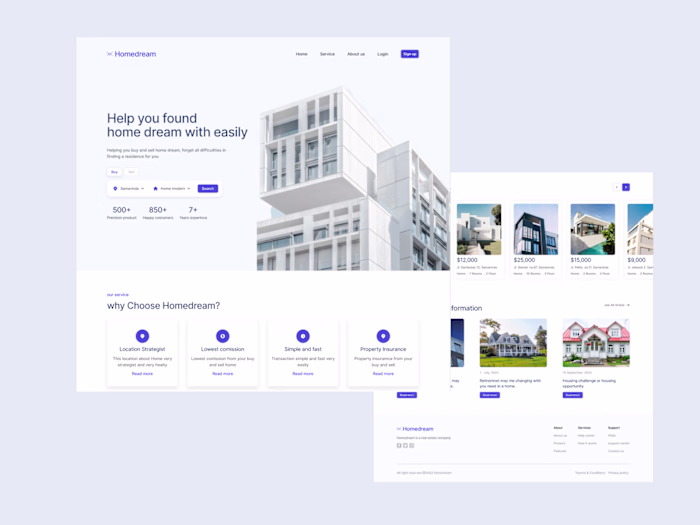 Real Estate Landing Page by ELIJAH BENJAMIN on Dribbble